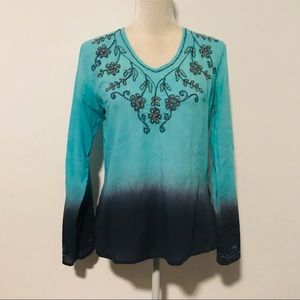 Blue Cejon Top